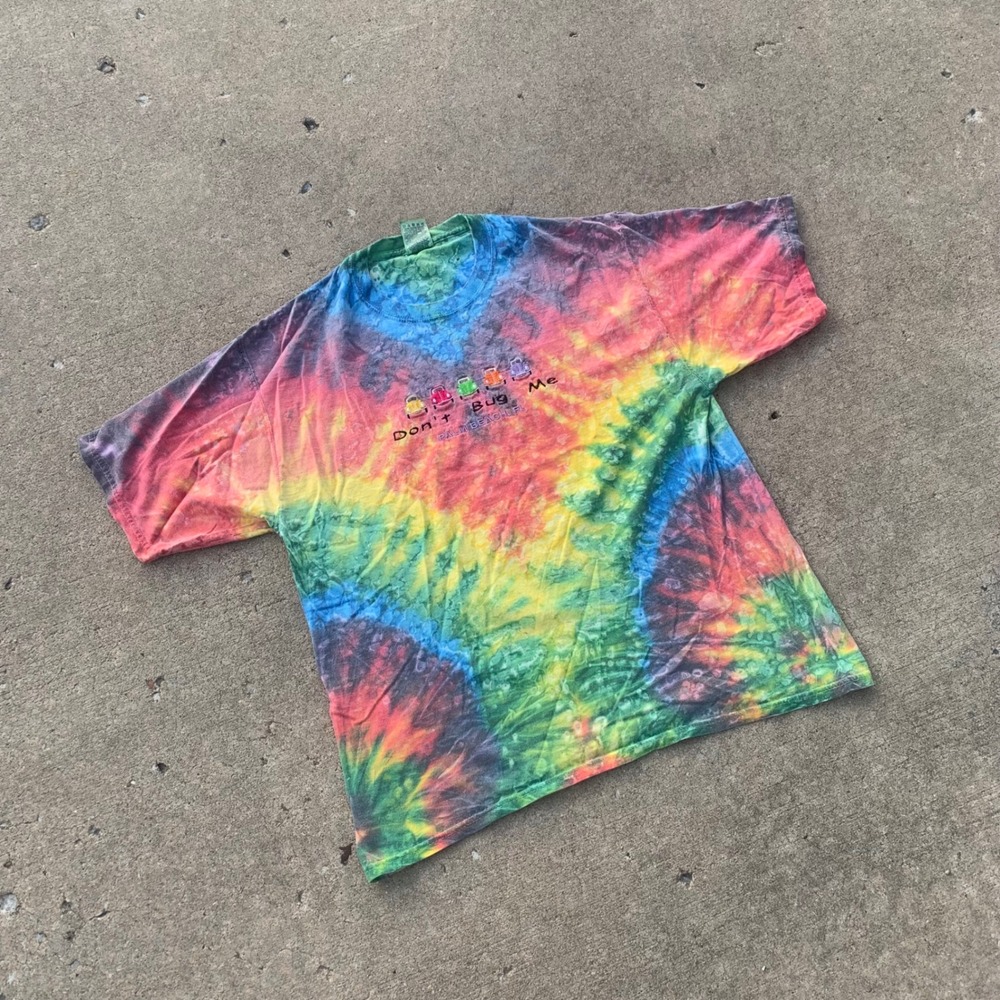 Vintage Palm Beach Florida Tie Dye T-Shirt Dont Bug Me VW Beetle Embroidered L